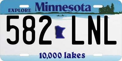 MN license plate 582LNL