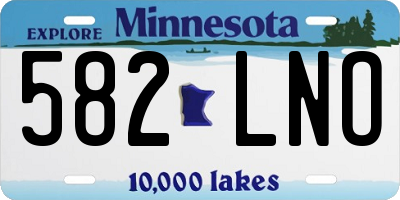 MN license plate 582LNO