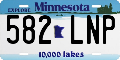 MN license plate 582LNP