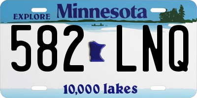 MN license plate 582LNQ