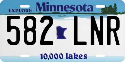 MN license plate 582LNR