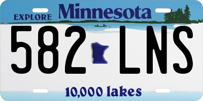 MN license plate 582LNS