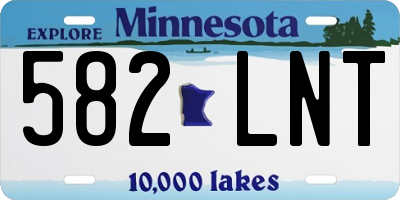 MN license plate 582LNT