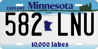 MN license plate 582LNU