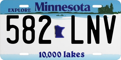 MN license plate 582LNV