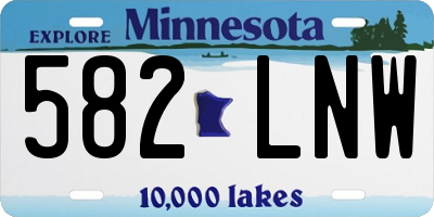 MN license plate 582LNW