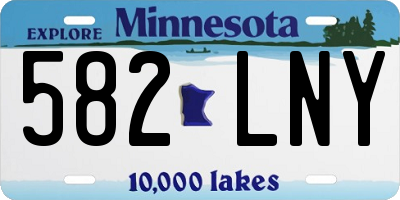MN license plate 582LNY