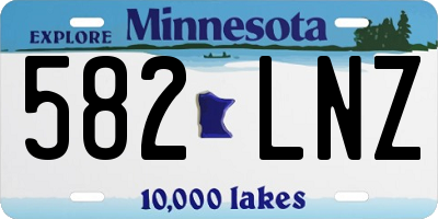 MN license plate 582LNZ