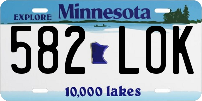 MN license plate 582LOK