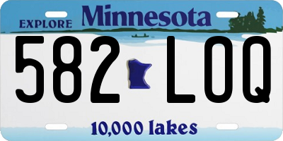 MN license plate 582LOQ