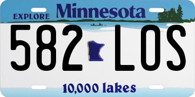 MN license plate 582LOS