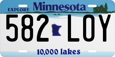 MN license plate 582LOY