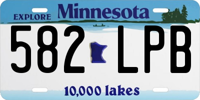 MN license plate 582LPB