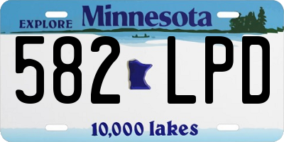 MN license plate 582LPD