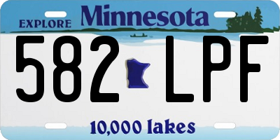 MN license plate 582LPF