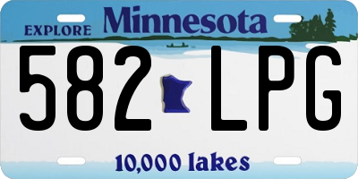 MN license plate 582LPG