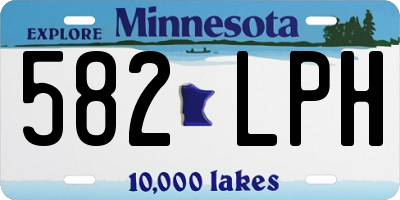 MN license plate 582LPH