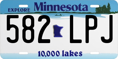 MN license plate 582LPJ