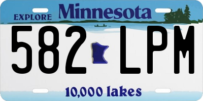 MN license plate 582LPM