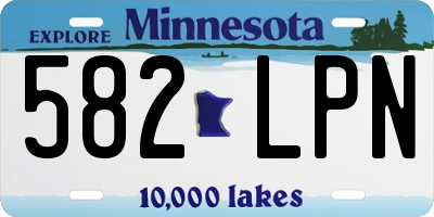 MN license plate 582LPN
