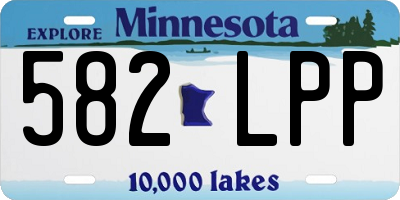 MN license plate 582LPP