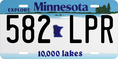 MN license plate 582LPR