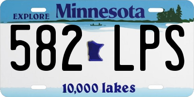 MN license plate 582LPS