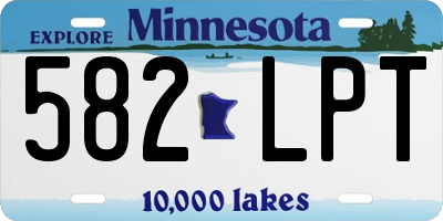 MN license plate 582LPT