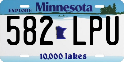 MN license plate 582LPU