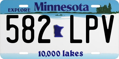 MN license plate 582LPV