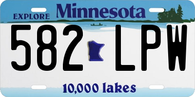MN license plate 582LPW
