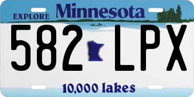 MN license plate 582LPX
