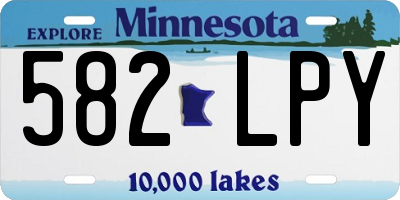 MN license plate 582LPY
