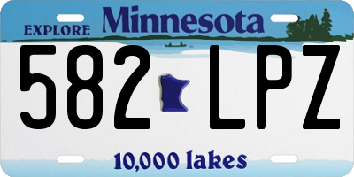 MN license plate 582LPZ