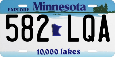 MN license plate 582LQA