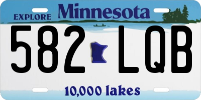 MN license plate 582LQB