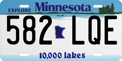MN license plate 582LQE