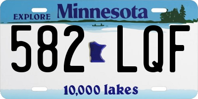 MN license plate 582LQF
