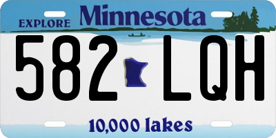 MN license plate 582LQH