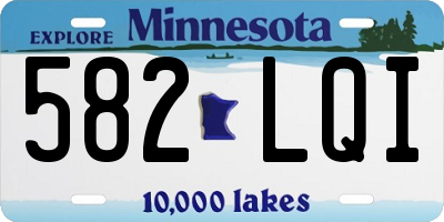 MN license plate 582LQI