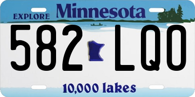 MN license plate 582LQO