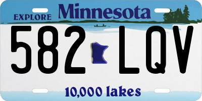 MN license plate 582LQV