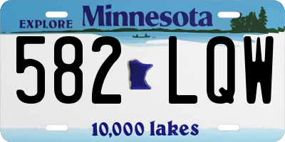 MN license plate 582LQW
