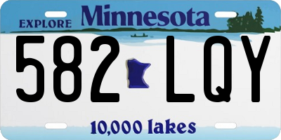 MN license plate 582LQY