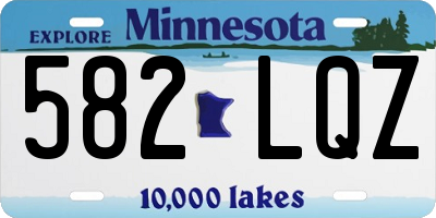 MN license plate 582LQZ