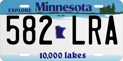 MN license plate 582LRA