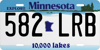 MN license plate 582LRB