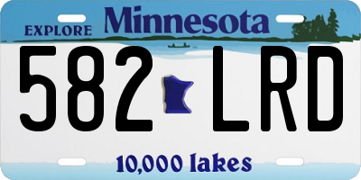 MN license plate 582LRD
