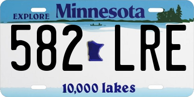 MN license plate 582LRE