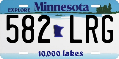 MN license plate 582LRG